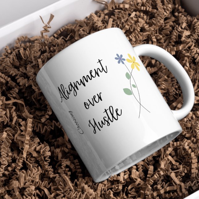 Mindfulness-Kaffeetasse Positive Motivationsbotsch Tasse (Bloom at your own pace)