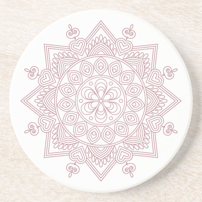 Mindfulness Mandala Design Dessous de verre en grè (Devant)