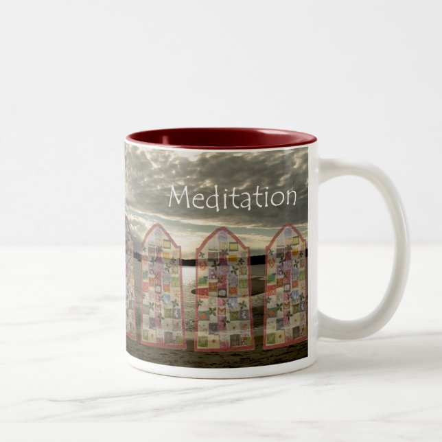 Mindfulness-Meditations-Tasse Zweifarbige Tasse (Rechts)