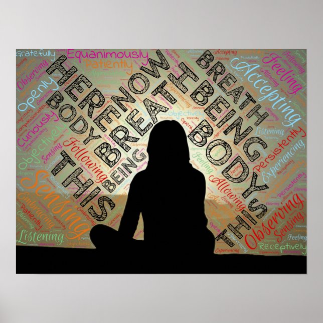 MINDFULNESS Poster Medizin Atemstille (Vorne)