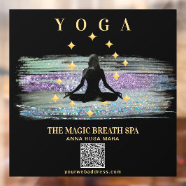 ** Mindfulness Reiki Woman Yoga Magic Meditation Fensteraufkleber