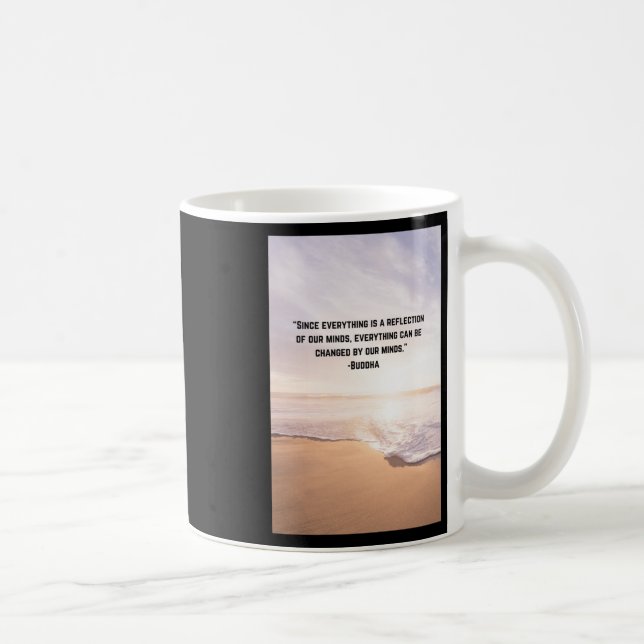 Minds formen Welten Power der Wahrnehmungsaufklebe Kaffeetasse (Rechts)