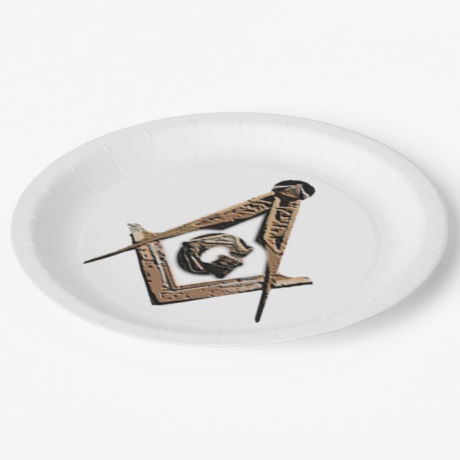 Minds (Golden) Pappteller (Schrägansicht)