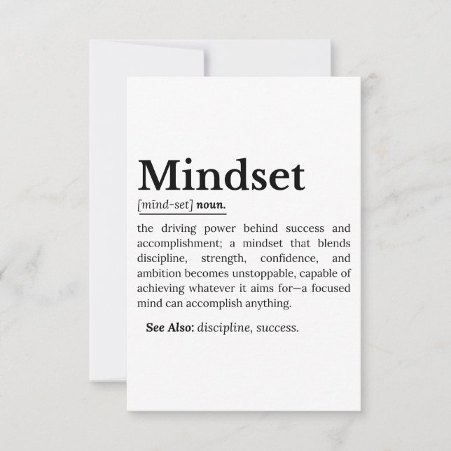 Mindset-Definition-Angebot RSVP Karte (Vorderseite)