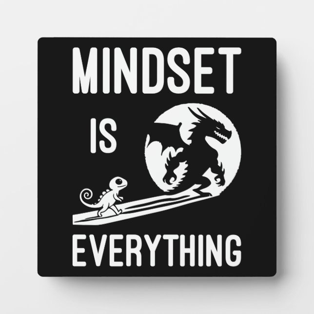 Mindset ist alles, Drache - Erfolgssträhne Fotoplatte (Vorderseite)