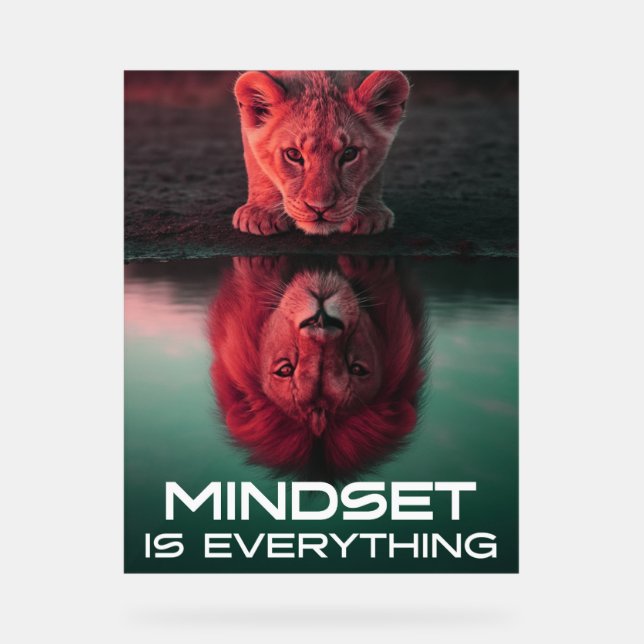 Mindset ist alles - Erschließen Sie Ihr volles Pot Acrylschild (Vorderseite)