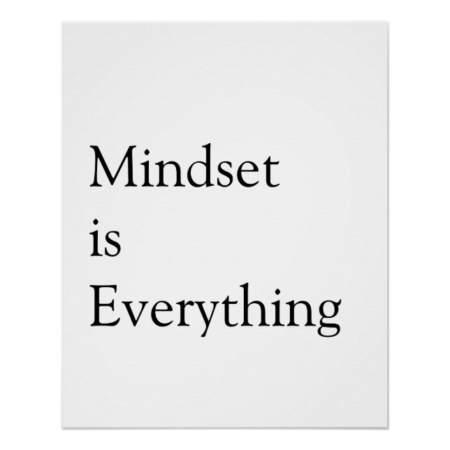 Mindset ist alles inspirierende motivierend poster (Vorderseite)