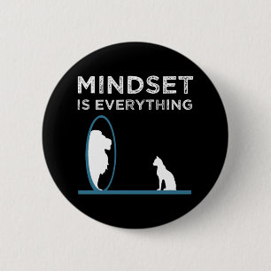 Mindset ist alles Motivierend Zitat Button