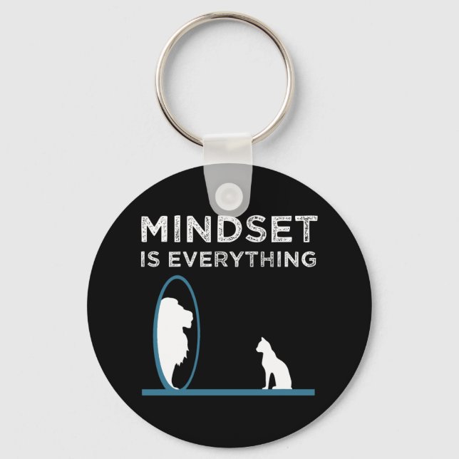 Mindset ist alles Motivierend Zitat Schlüsselanhänger (Vorderseite)