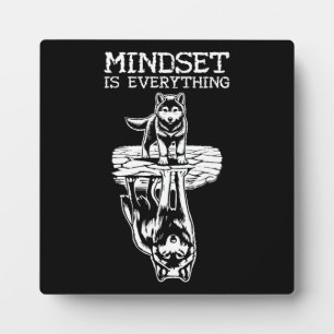 Mindset ist alles, Wolf - Fitness, Hustel, Erfolg Fotoplatte