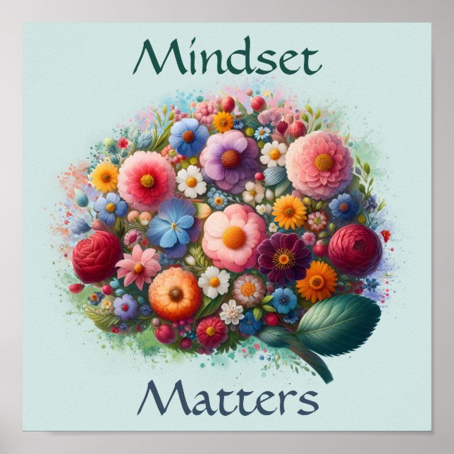 Mindset-Materie Inspiration für psychische Gesundh Poster (Vorne)