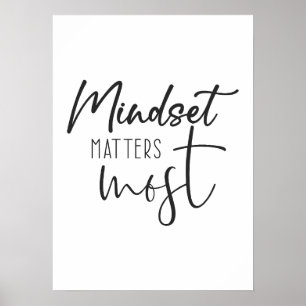 Mindset Matters Most - Hustle Success Motivierend Poster