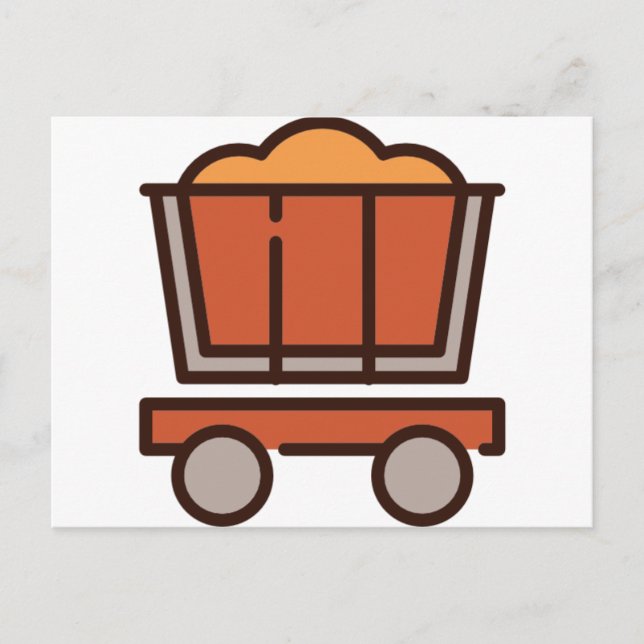 Mine Cart Postkarte (Vorderseite)