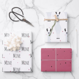 "Mine Mine Mine" Crazy Niedlich Llama Liebe Geschenkpapier Set
