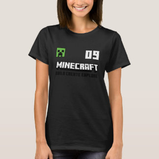 Minecraft Classic Number 09 Bold White Print T-Shirt