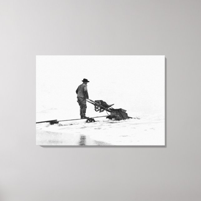 Minen am Strand in Nome, Alaska-Fotografie Leinwanddruck (Vorderseite)