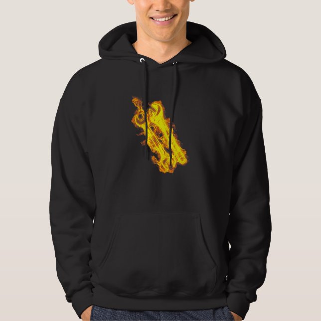 Minen Fire Wrench Flames Workshop Diesel Mechanik Hoodie (Vorderseite)