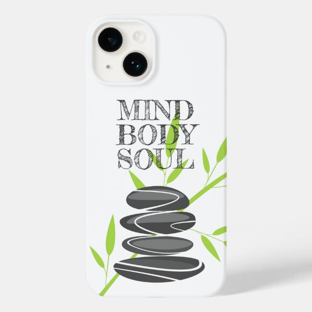 Minenkörper Soul Zen Kiessteine stapeln cool Case-Mate iPhone 14 Hülle (Rückseite)