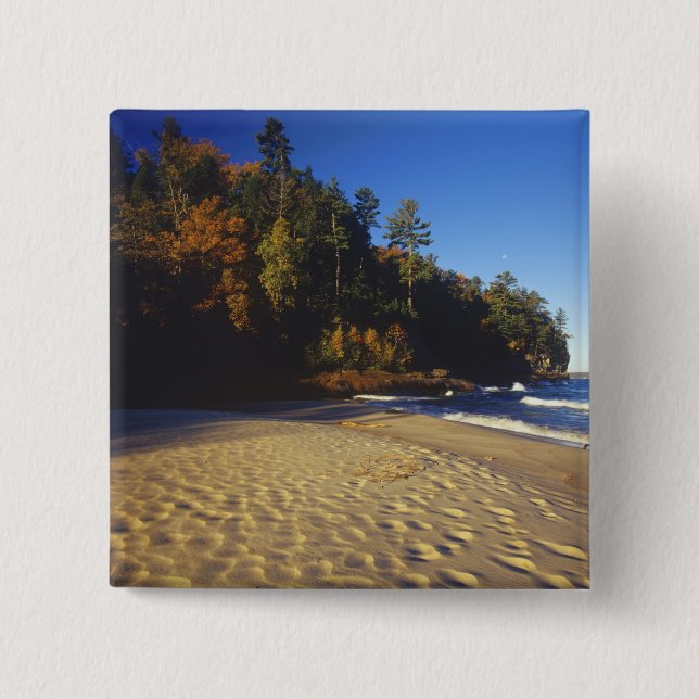 Minenstrand bei Pictured Rocks National Button (Vorderseite)