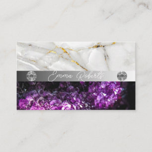 Mineral Amethyst Kristall Quarz Textur Business C Visitenkarte