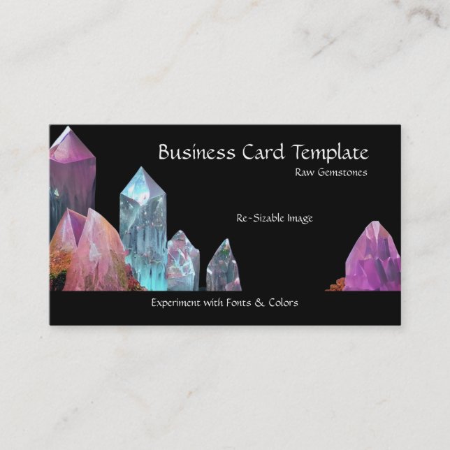 Mineral Raw Crystal Business Card Visitenkarte (Vorderseite)