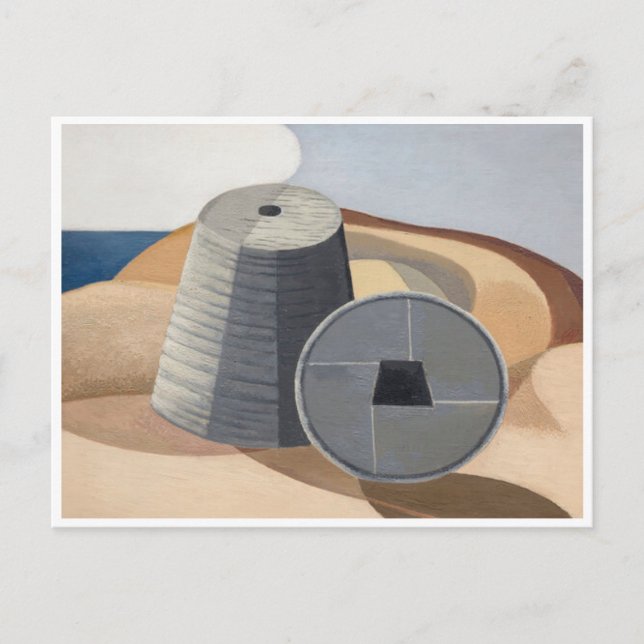 Minerale Objekte (1935) von Paul Nash Postkarte (Vorderseite)