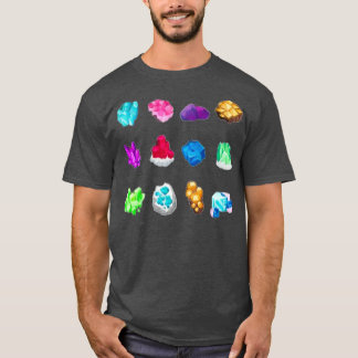 Mineralien Edelsteine und Kristalle Gestein sammel T-Shirt