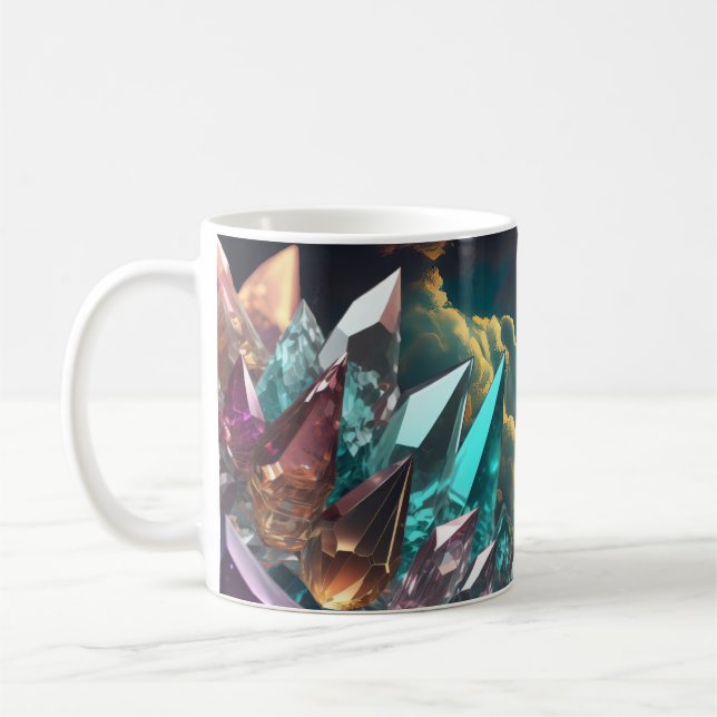 Mineralien Heilenergie Kristall Kaffeetasse (Links)