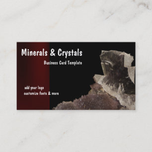Mineralien und Quarzkristalle Visitenkarte