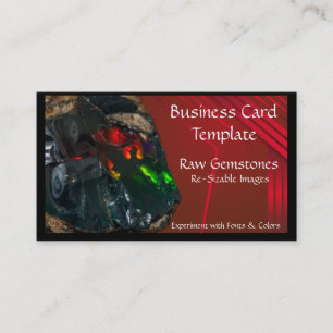 Mineralische Crystal Raw Opal Business Card Visitenkarte