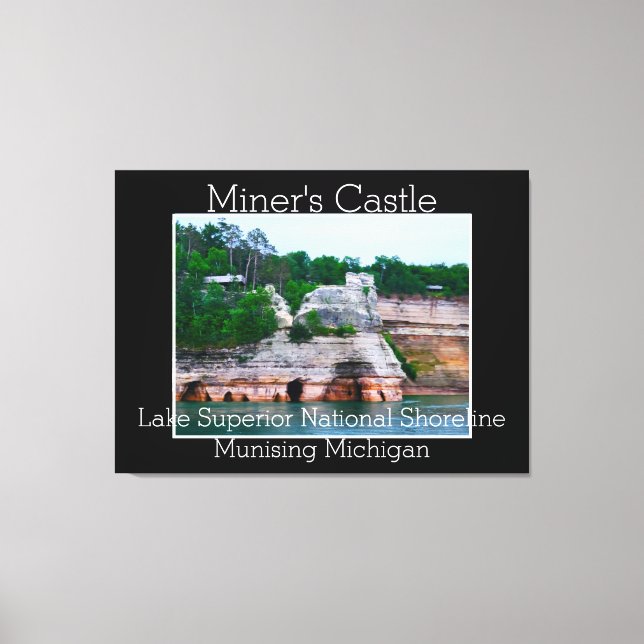 Miners Castle Lake Superior National Shoreline Leinwanddruck (Vorderseite)