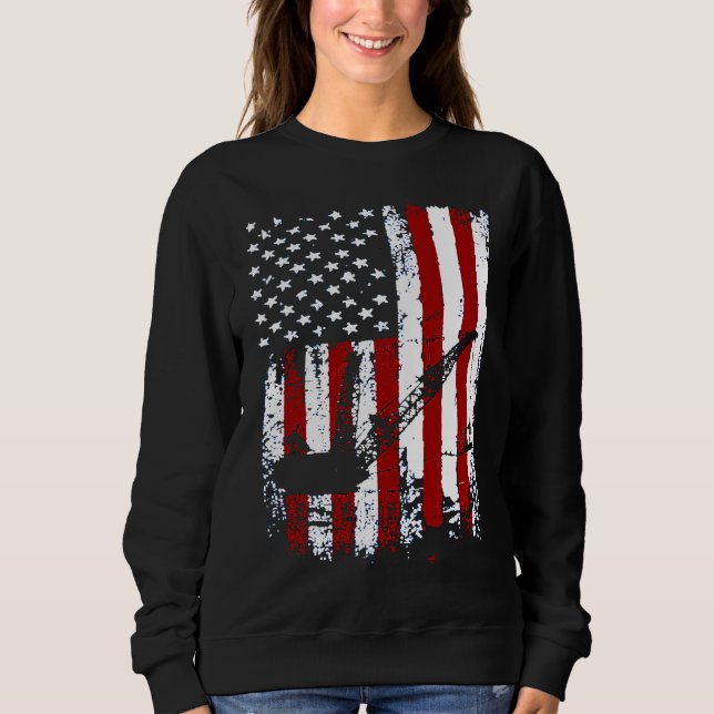 Miners Patriotic American Flag Retro Men Women Min Sweatshirt (Vorderseite)