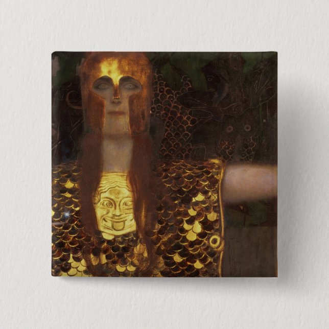 Minerva oder Pallas Athene Button (Vorderseite)