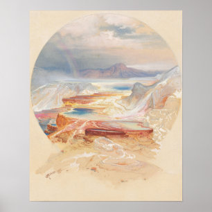 Minerva Terrace Yellowstone Thomas Moran Poster