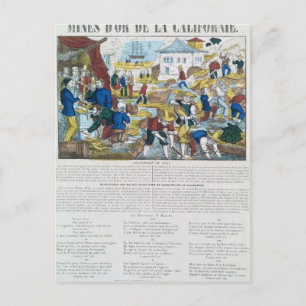'Mines d'Or de la Californie' Postkarte
