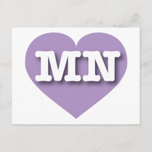 MInesota Lavender Heart - I Liebe MN Postkarte