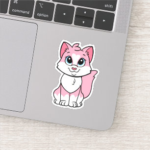 Minette, das rosa Kätzchen Aufkleber