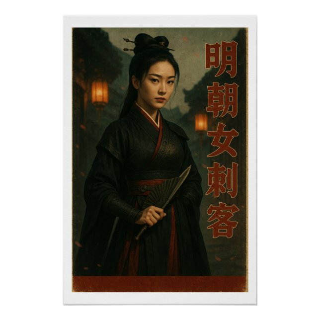 Ming Dynsty Assassin Retro Art Poster (Vorderseite)