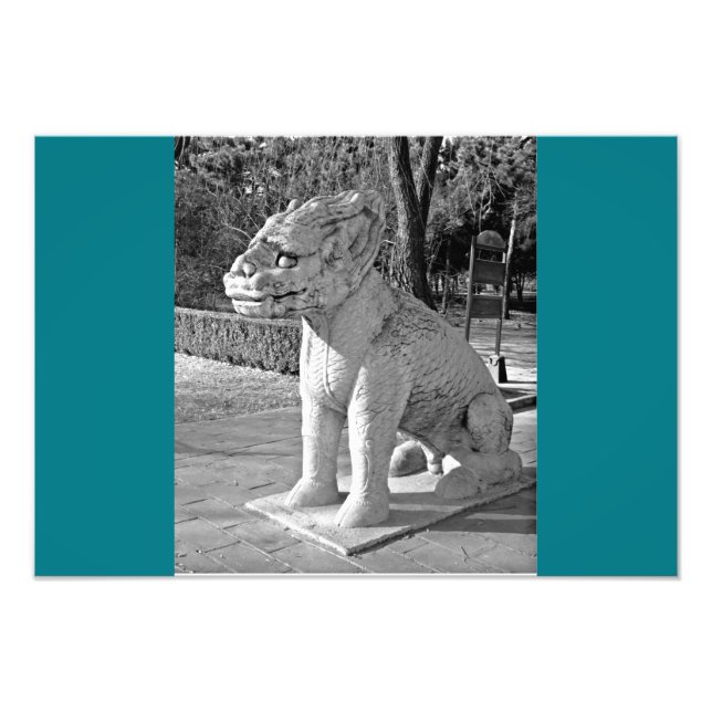 Ming Tombs Dragon B&W Fotodruck (Vorne)