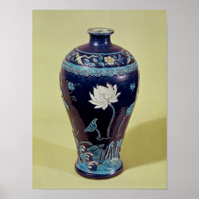 Ming Vase mit drei Farben Dekoration (Vorne)