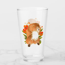MINGSIE rot - 16 oz Glasdesign vorne & hinten Glas