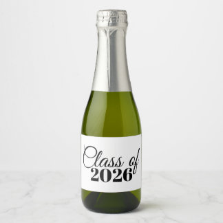 Mini-Abschluss-Champagner-Flaschenetikett Abschlus