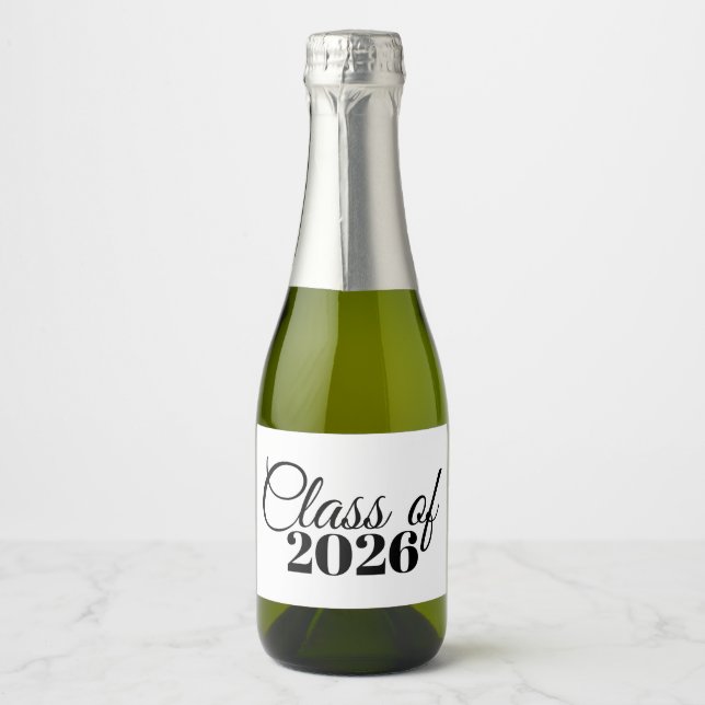 Mini-Abschluss-Champagner-Flaschenetikett Abschlus (Vorderseite)