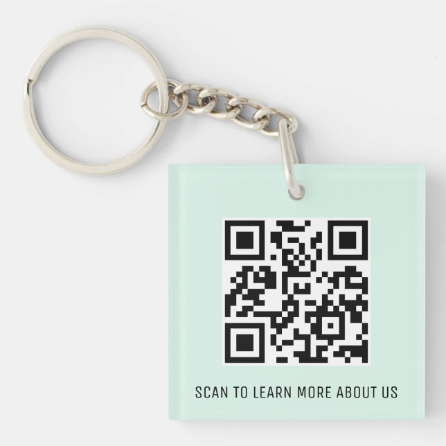 Mini-Acryl-QR-Code-Schlüsselanhänger für den benut Schlüsselanhänger (Vorderseite)