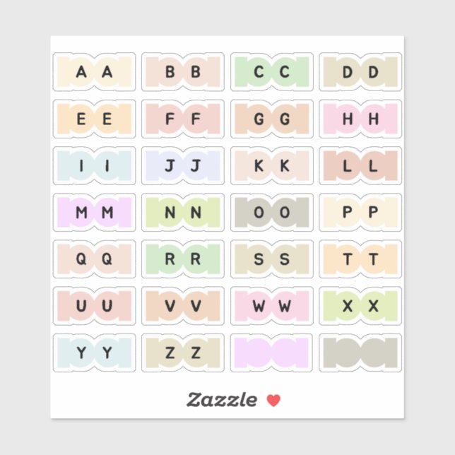 Mini Alphabet Index Tab Page Divider Tab Folding Aufkleber (Blatt)