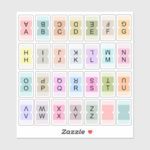 Mini-Alphabet-Index-Tab-Teiler Bujo-Etikett  Aufkleber