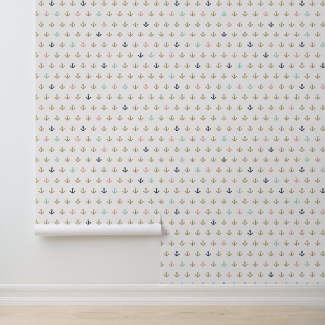 Mini Anchor Muster Tapete (Anwendung)