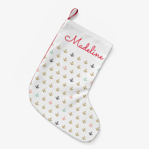 Mini-Ankermuster  Name hinzufügen Kleiner Weihnachtsstrumpf