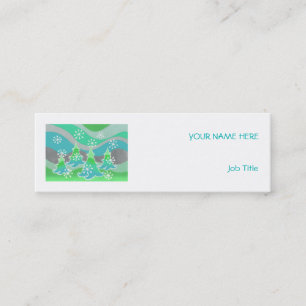 Mini Arbres d'hiver Vert carte de visite blanc maigre