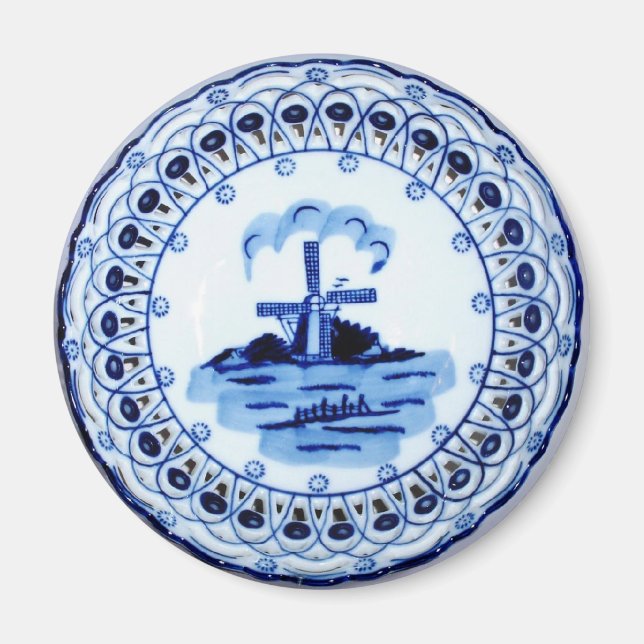 Mini Art Delft Plate Magnet (Vorne)